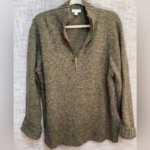 Plus size sweater, quarter zip sweater